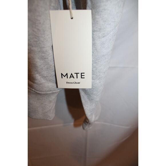 MATE the Label 100% Organic Cotton 1/4 Zip Up Sweatshirt L GRAY $158 - Picture 6 of 8